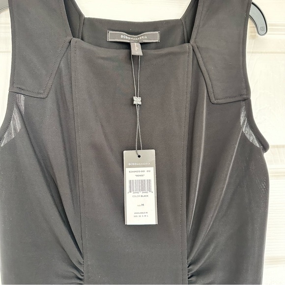 NWT BCBGmaxazria Stretch bofycon dresses black M ruched - Picture 15 of 16